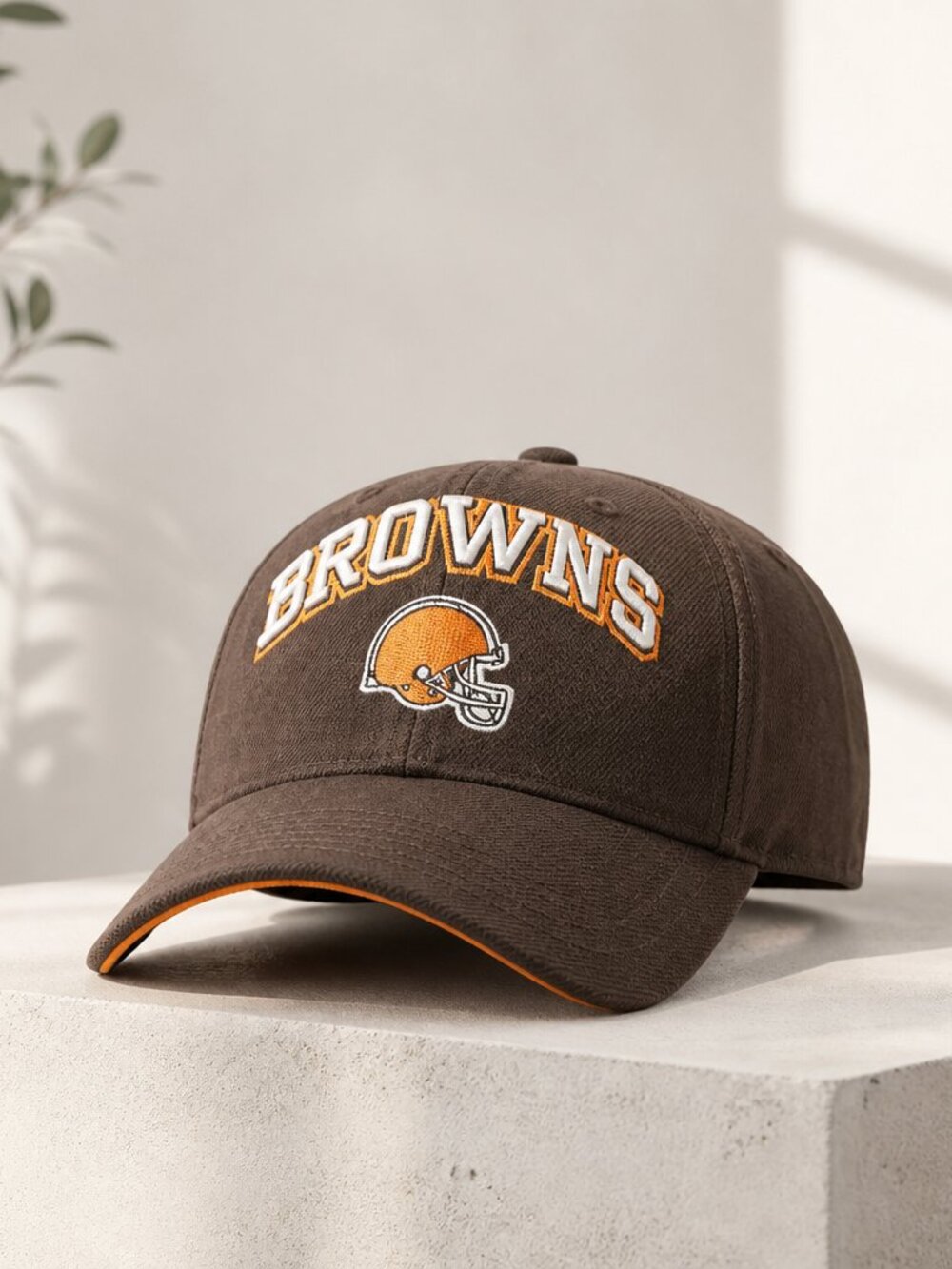 Cleveland Browns Reebok Brown Orange Embroidered Strapback Hat